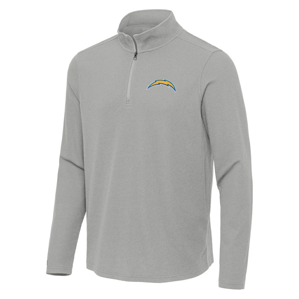 Los Angeles Chargers Antigua Sync Tri-Blend Quarter-Zip Pullover Heather Gray | NFL