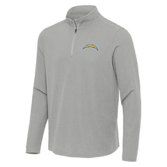 Los Angeles Chargers Antigua Sync Tri-Blend Quarter-Zip Pullover Heather Gray | NFL