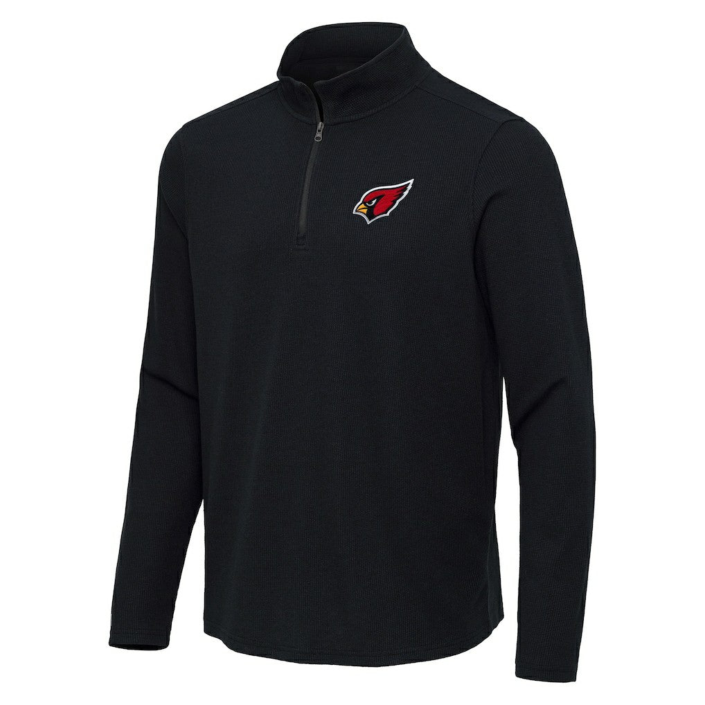 Arizona Cardinals Antigua Sync Tri-Blend Quarter-Zip Pullover Heather Black | NFL