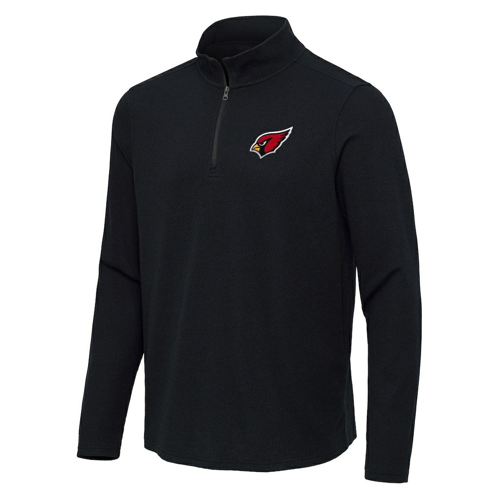 Arizona Cardinals Antigua Sync Tri-Blend Quarter-Zip Pullover Heather Black | NFL
