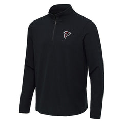 Atlanta Falcons Antigua Sync Tri-Blend Quarter-Zip Pullover Heather Black | NFL