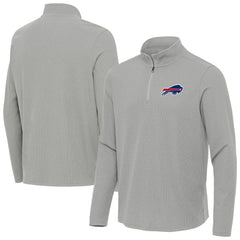 Buffalo Bills Antigua Sync Tri-Blend Quarter-Zip Pullover Heather Gray | NFL