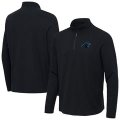 Carolina Panthers Antigua Sync Tri-Blend Quarter-Zip Pullover Heather Black | NFL