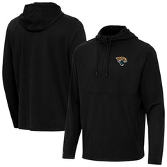 Jacksonville Jaguars Antigua Connected Quarter-Zip Pullover Hoodie Black | NFL