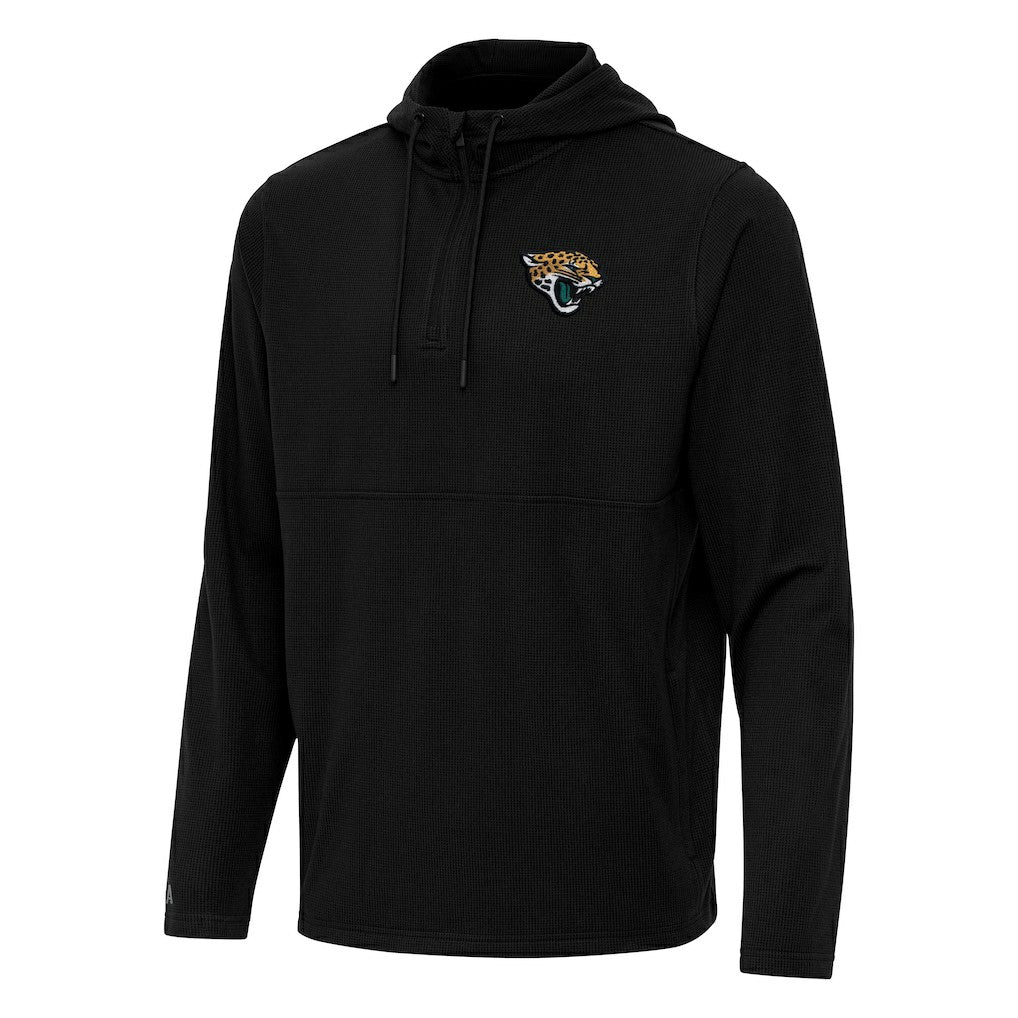 Jacksonville Jaguars Antigua Connected Quarter-Zip Pullover Hoodie Black | NFL
