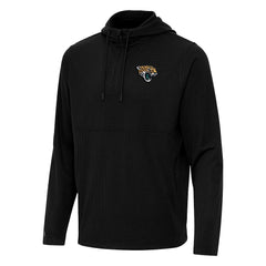 Jacksonville Jaguars Antigua Connected Quarter-Zip Pullover Hoodie Black | NFL
