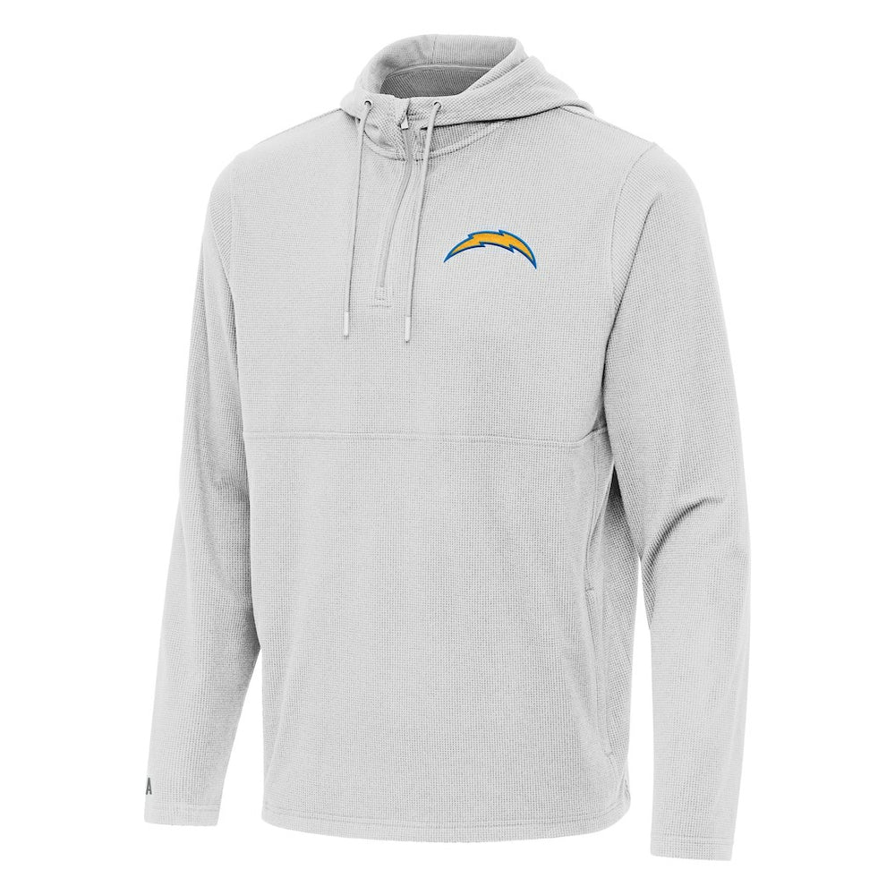 Los Angeles Chargers Antigua Connected Quarter-Zip Pullover Hoodie Gray | NFL