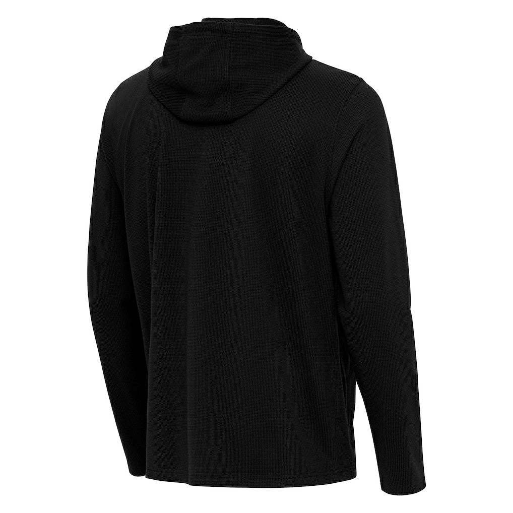 New Orleans Saints Antigua Connected Quarter-Zip Pullover Hoodie Black | NFL