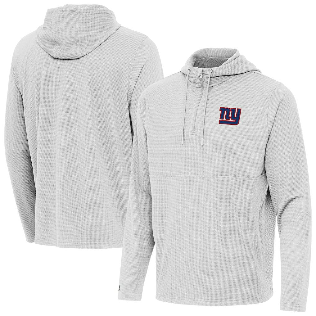 New York Giants Antigua Connected Quarter-Zip Pullover Hoodie Gray | NFL