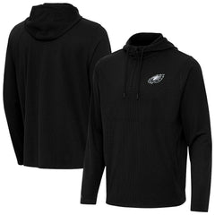 Philadelphia Eagles Antigua Connected Quarter-Zip Pullover Hoodie Black | NFL