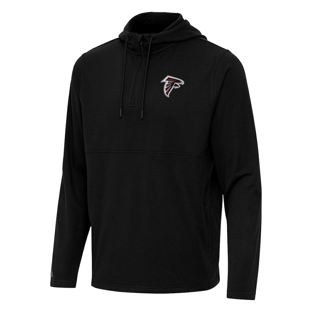 Atlanta Falcons Antigua Connected Quarter-Zip Pullover Hoodie Black | NFL