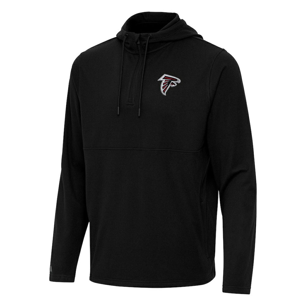 Atlanta Falcons Antigua Connected Quarter-Zip Pullover Hoodie Black | NFL