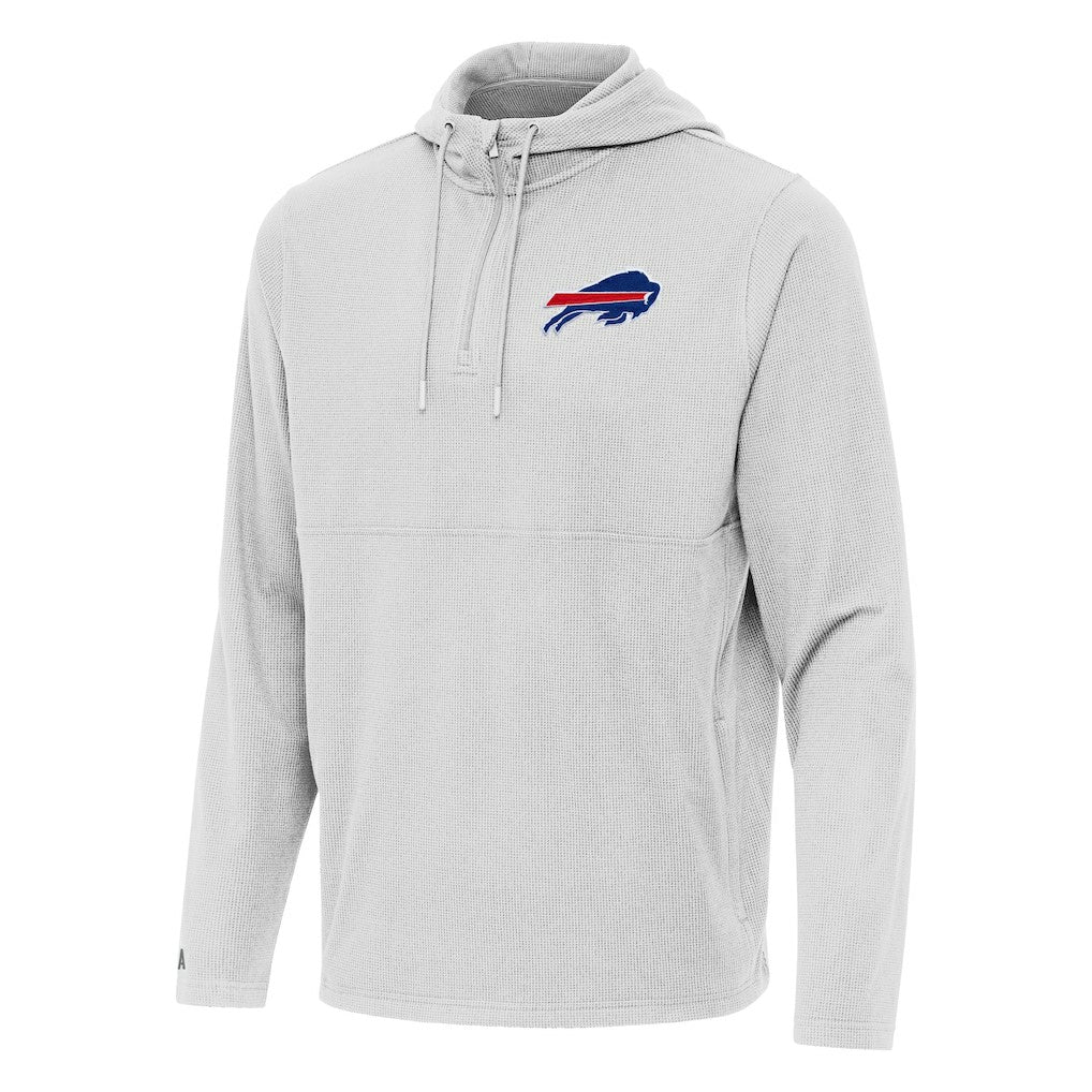 Buffalo Bills Antigua Connected Quarter-Zip Pullover Hoodie Gray | NFL