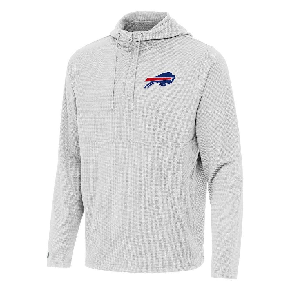 Buffalo Bills Antigua Connected Quarter-Zip Pullover Hoodie Gray | NFL