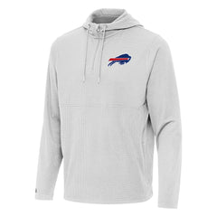 Buffalo Bills Antigua Connected Quarter-Zip Pullover Hoodie Gray | NFL