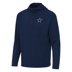 Dallas Cowboys Antigua Connected Quarter-Zip Pullover Hoodie Navy | NFL
