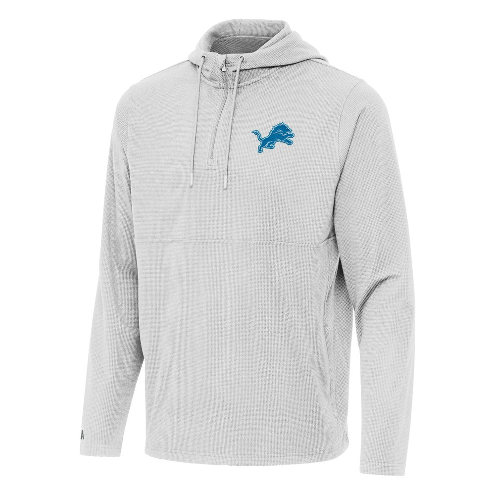 Detroit Lions Antigua Connected Quarter-Zip Pullover Hoodie Gray | NFL