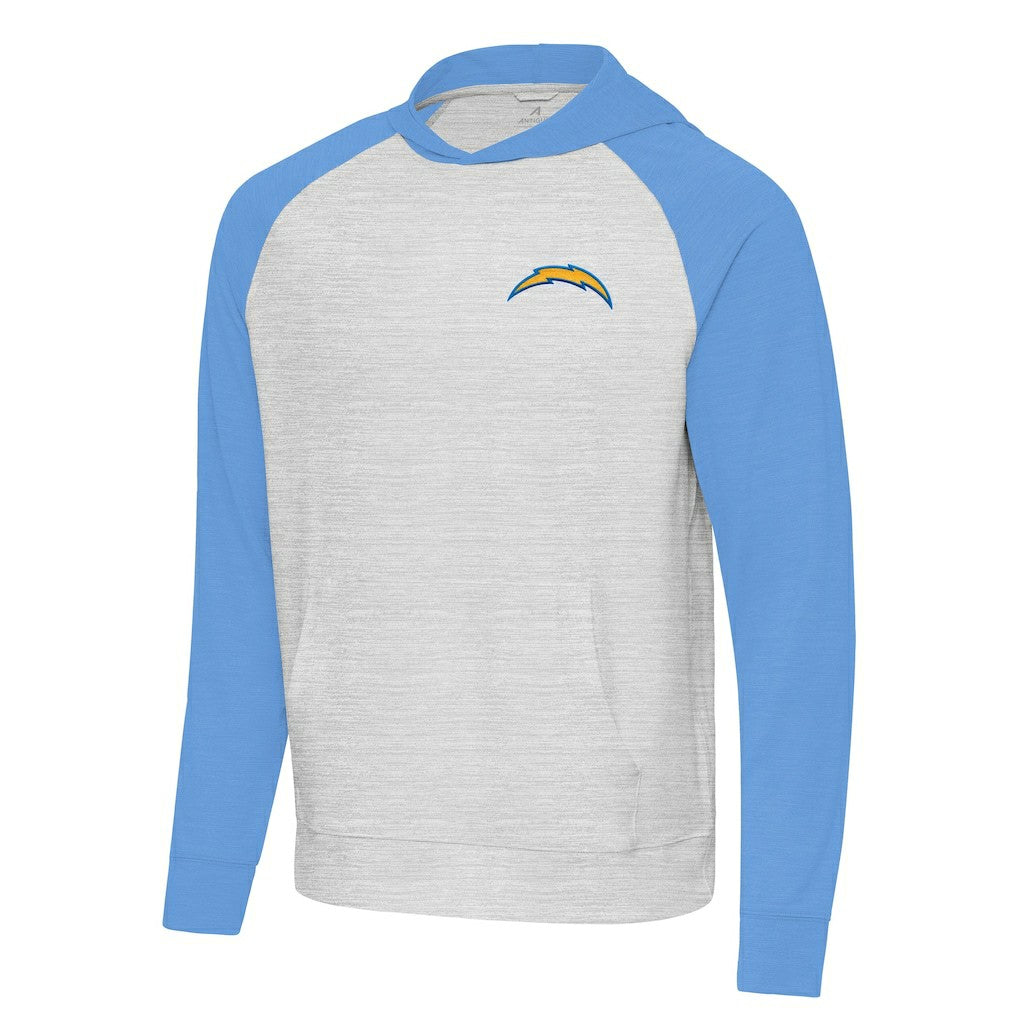 Los Angeles Chargers Antigua Urgent Pullover Hoodie Powder Blue/Gray | NFL