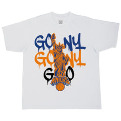New York Knicks Stadium Essentials Unisex Oversized Go NY Go T-Shirt White - NBA