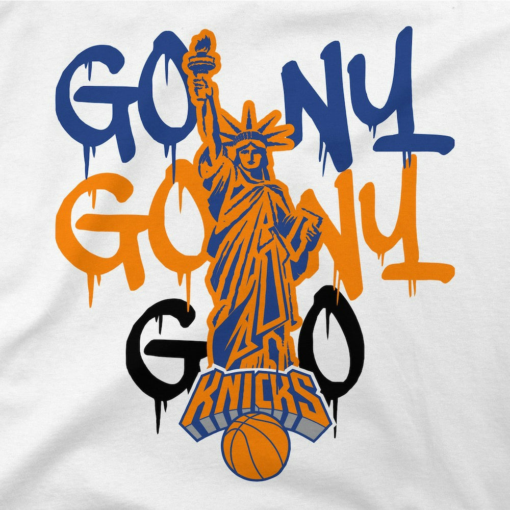 New York Knicks Stadium Essentials Unisex Oversized Go NY Go T-Shirt White - NBA