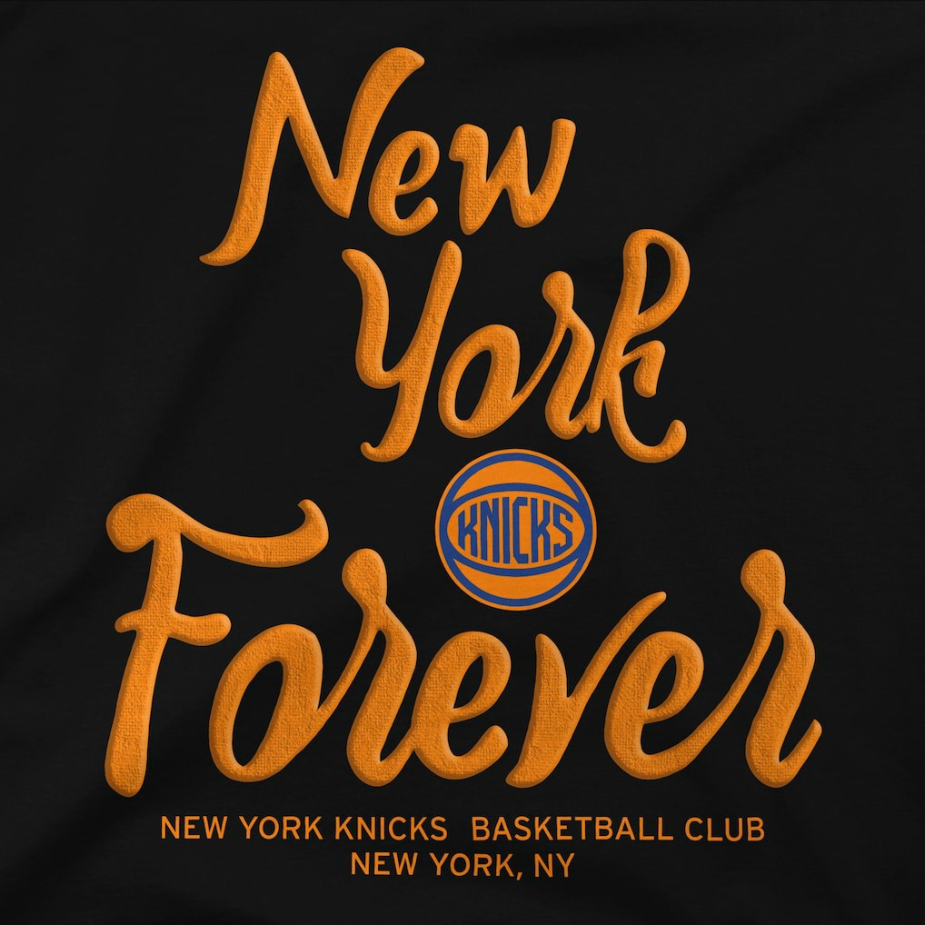 New York Knicks Stadium Essentials Unisex Oversized Forever NYC T-Shirt Black - NBA
