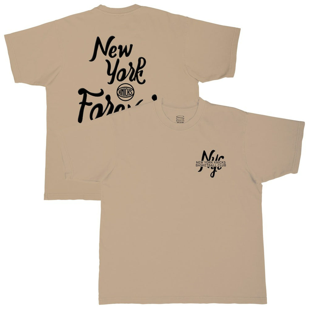 New York Knicks Stadium Essentials Oversized Forever T-Shirt Tan - NBA
