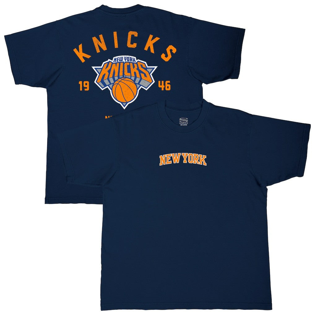 New York Knicks Stadium Essentials Get Back Heavyweight Urban T-Shirt Navy - NBA