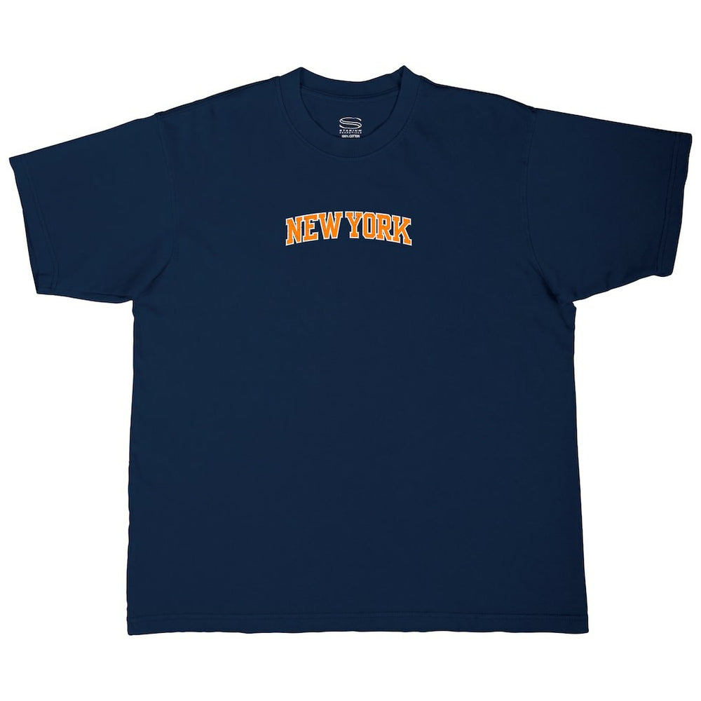 New York Knicks Stadium Essentials Get Back Heavyweight Urban T-Shirt Navy - NBA