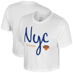 New York Knicks Stadium Essentials Cropped Third Quarter T-Shirt White - NBA