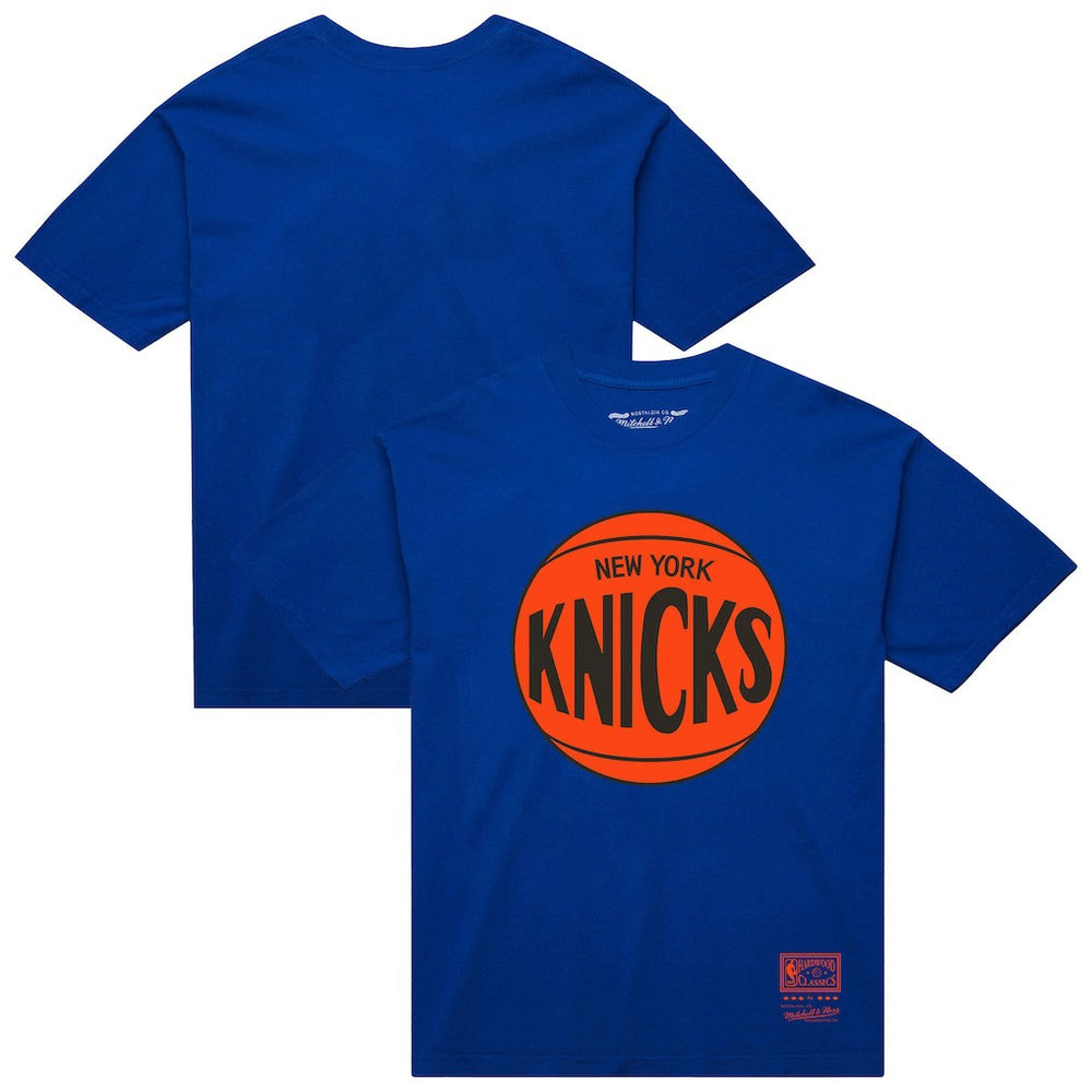 New York Knicks Unisex Hardwood Classics MVP Logo T-Shirt Blue - NBA