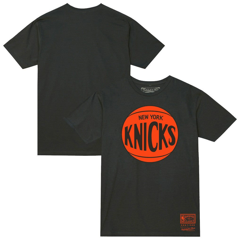 New York Knicks Unisex Hardwood Classics MVP Logo T-Shirt Heather Charcoal - NBA