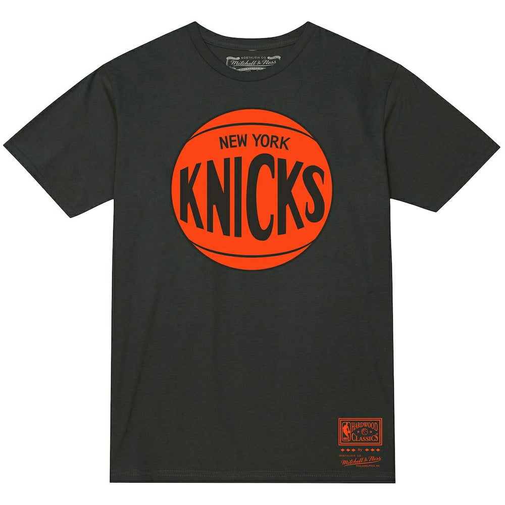 New York Knicks Unisex Hardwood Classics MVP Logo T-Shirt Heather Charcoal - NBA