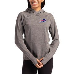 Buffalo Bills Cutter & Buck Women's Primary Logo Adapt Knit Recycled Raglan Pullover Hoodie Heather Charcoal | NFL