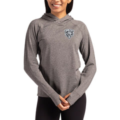 Chicago Bears Cutter & Buck Women's Tonal Logo Adapt Knit Recycled Raglan Pullover Hoodie Heather Charcoal | NFL
