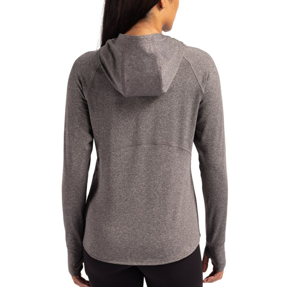 Green Bay Packers Cutter & Buck Women's Tonal Logo Adapt Knit Recycled Raglan Pullover Hoodie Heather Charcoal | NFL
