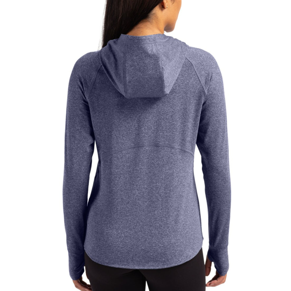 Houston Texans Cutter & Buck Women's Primary Logo Adapt Knit Recycled Raglan Pullover Hoodie Heather Navy | NFL