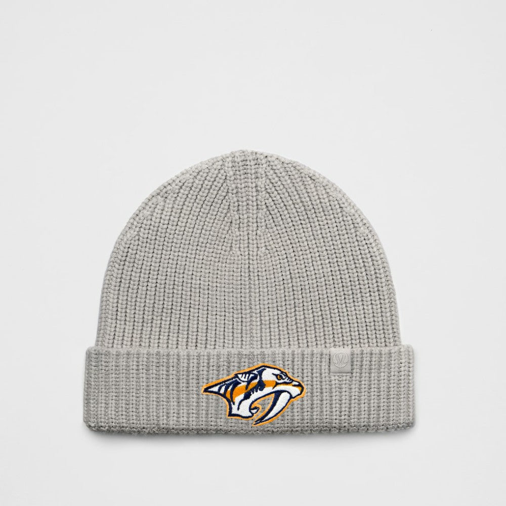 Nashville Predators lululemon Unisex Close-Fit Wool-Blend Ribbed Beanie - Heathered Gull Grey - NHL