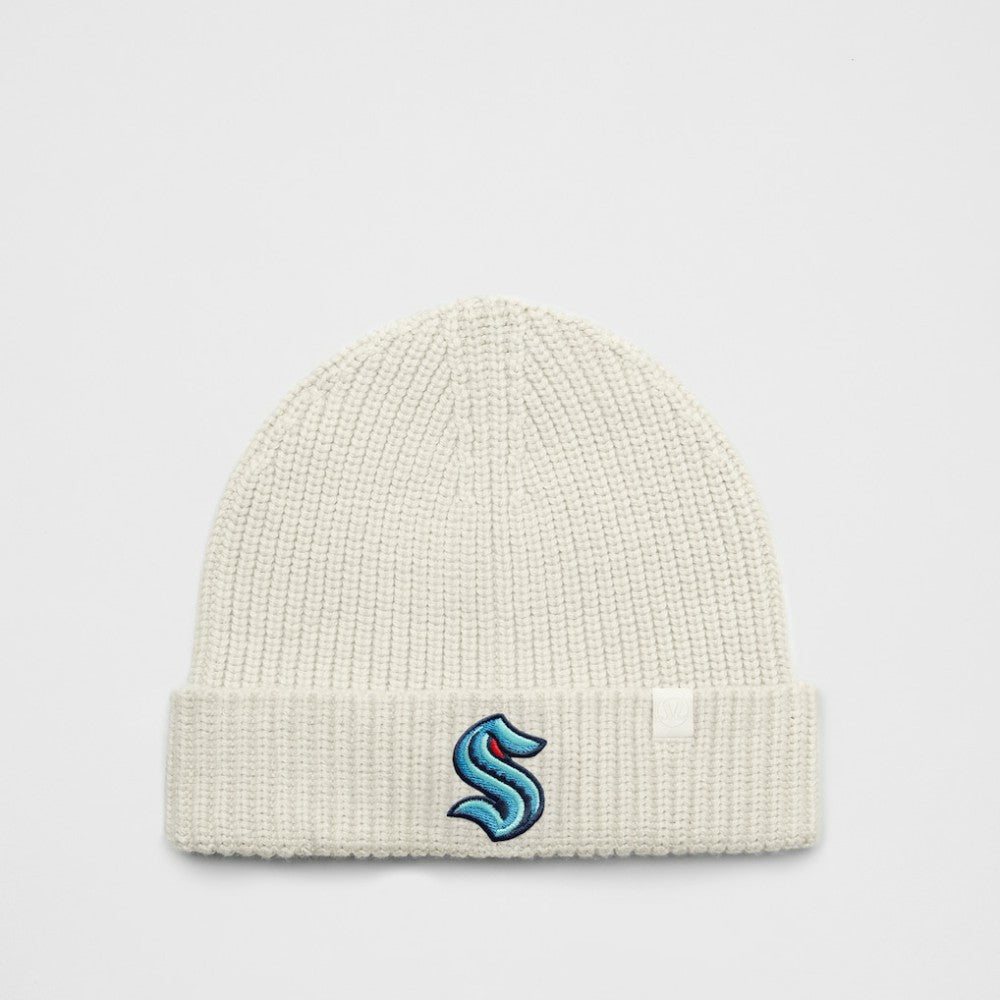 Seattle Kraken lululemon Unisex Close-Fit Wool-Blend Ribbed Beanie - Heathered Bone - NHL