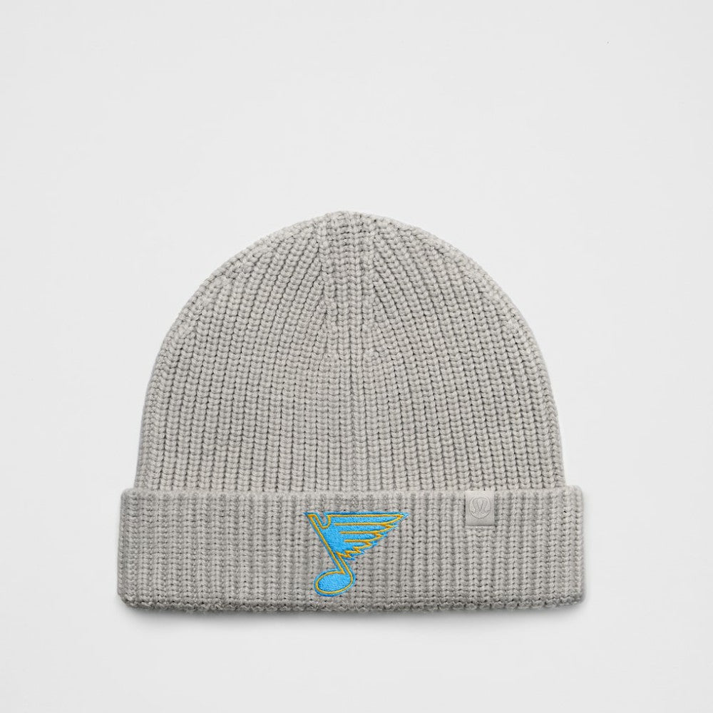 St. Louis Blues lululemon Unisex Close-Fit Wool-Blend Ribbed Beanie - Heathered Gull Grey - NHL