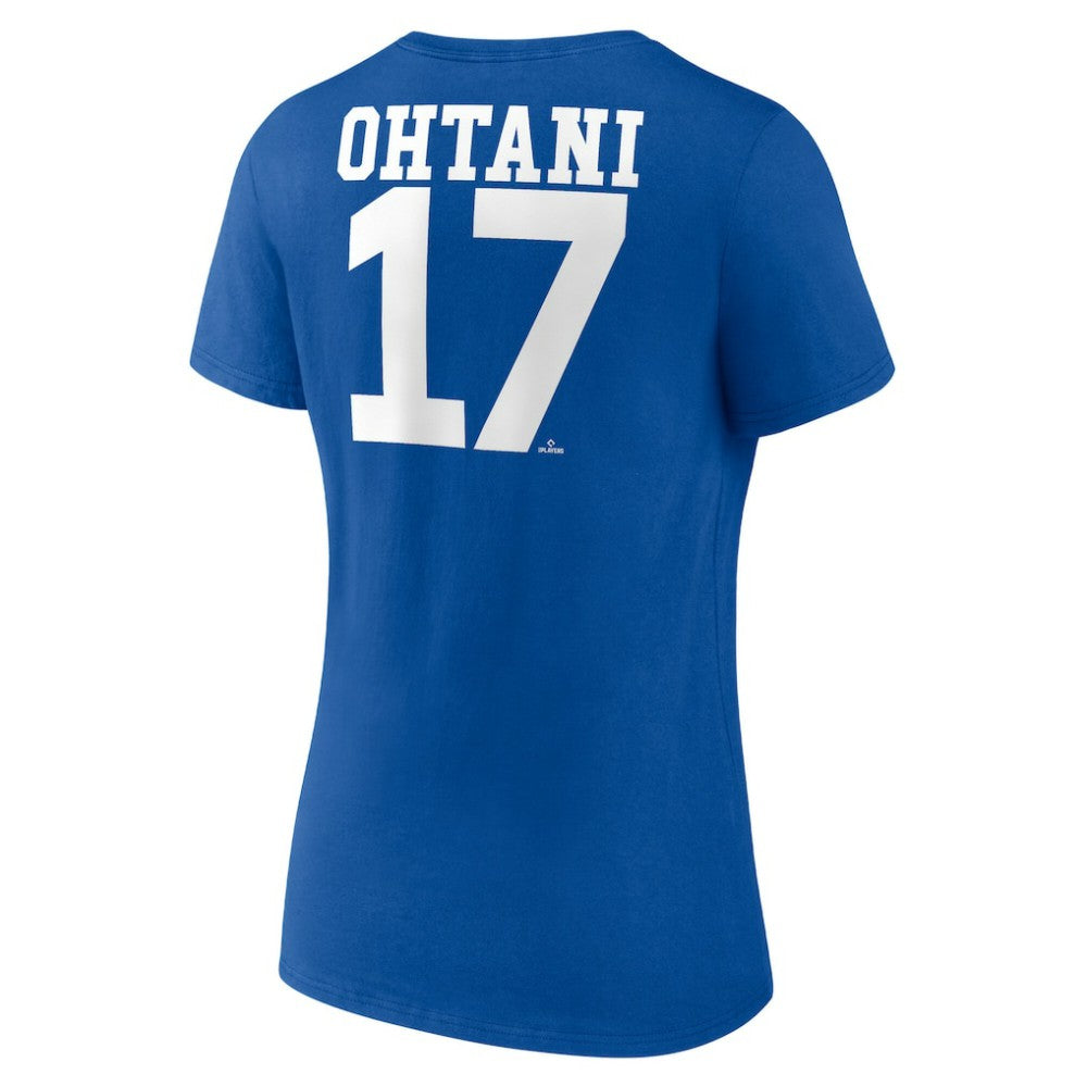 Shohei Ohtani Los Angeles Dodgers Women's Player Name & Number V-Neck T-Shirt - MLB