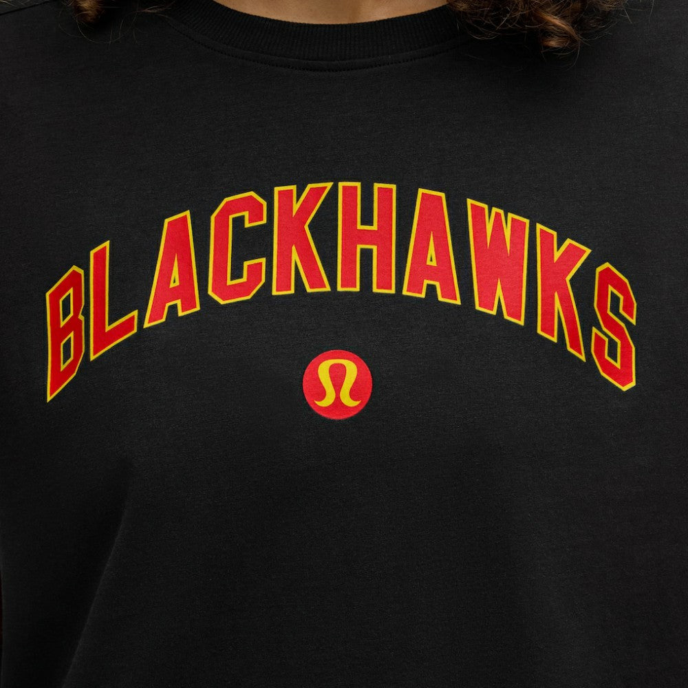 Chicago Blackhawks lululemon Women's All Yours Organic Cotton T-Shirt - Black - NHL