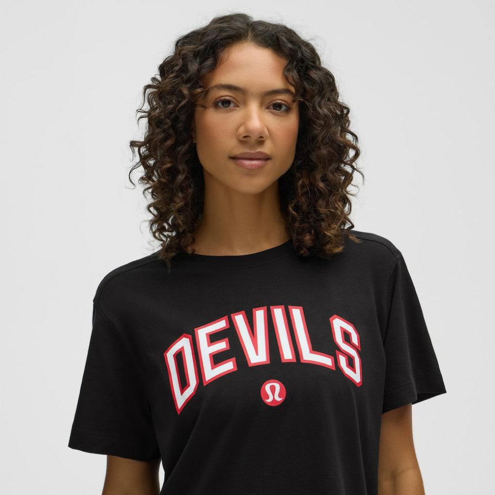 New Jersey Devils lululemon Women's All Yours Organic Cotton T-Shirt - Black - NHL