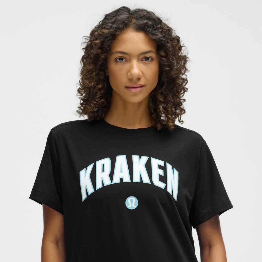 Seattle Kraken lululemon Women's All Yours Organic Cotton T-Shirt - Black - NHL