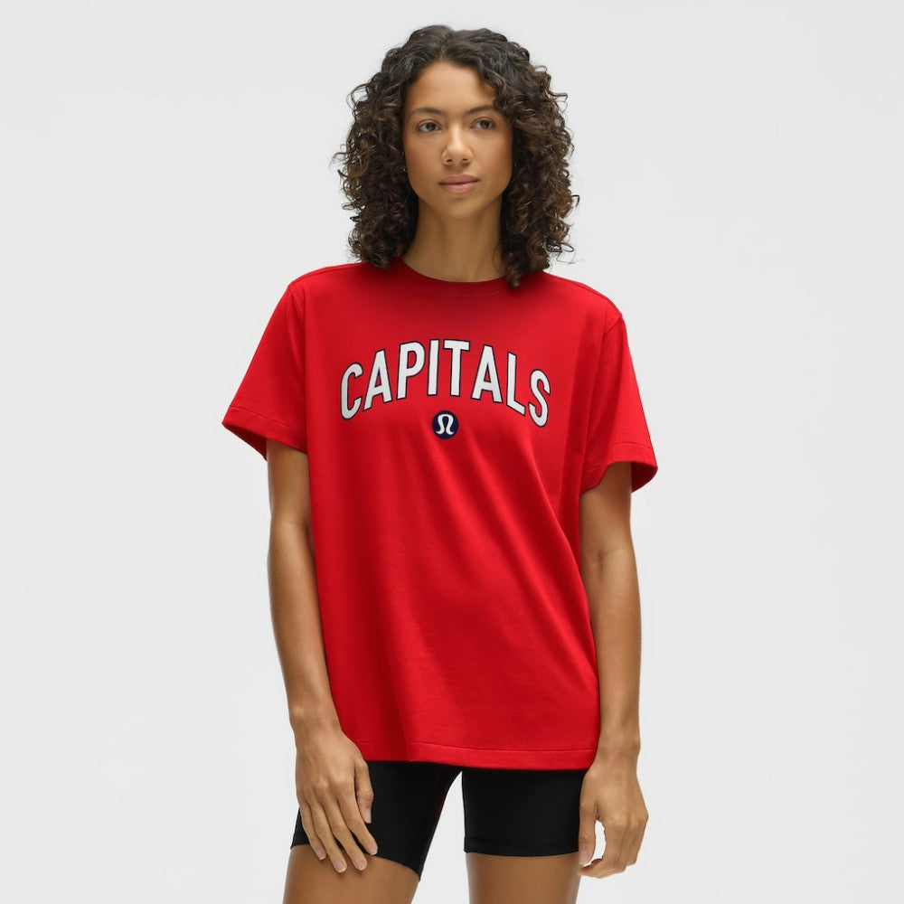 Washington Capitals lululemon Women's All Yours Organic Cotton T-Shirt - True Red - NHL