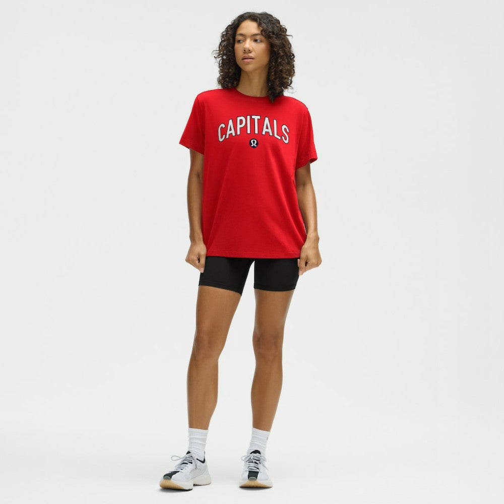 Washington Capitals lululemon Women's All Yours Organic Cotton T-Shirt - True Red - NHL