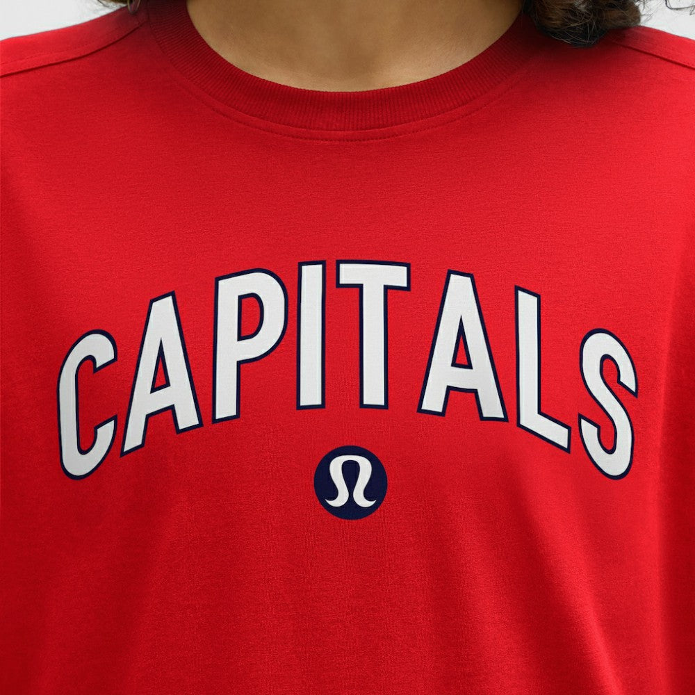 Washington Capitals lululemon Women's All Yours Organic Cotton T-Shirt - True Red - NHL