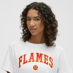 Calgary Flames lululemon Women's All Yours Organic Cotton T-Shirt - White - NHL