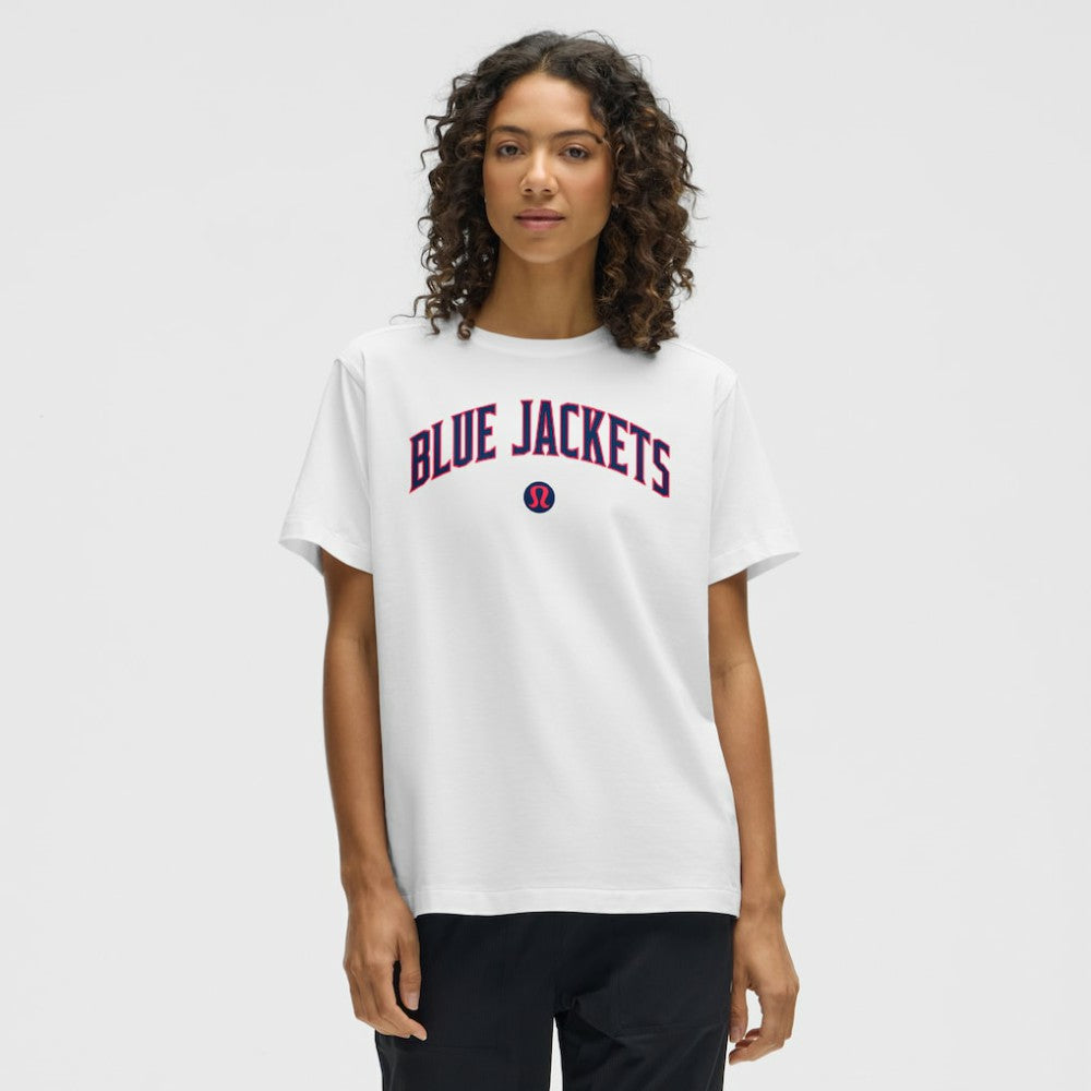 Columbus Blue Jackets lululemon Women's All Yours Organic Cotton T-Shirt - White - NHL