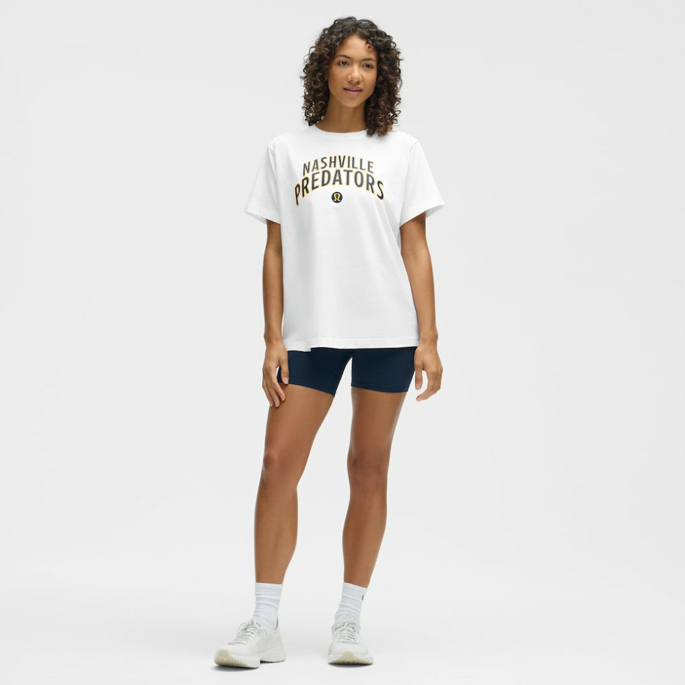 Nashville Predators lululemon Women's All Yours Organic Cotton T-Shirt - White - NHL
