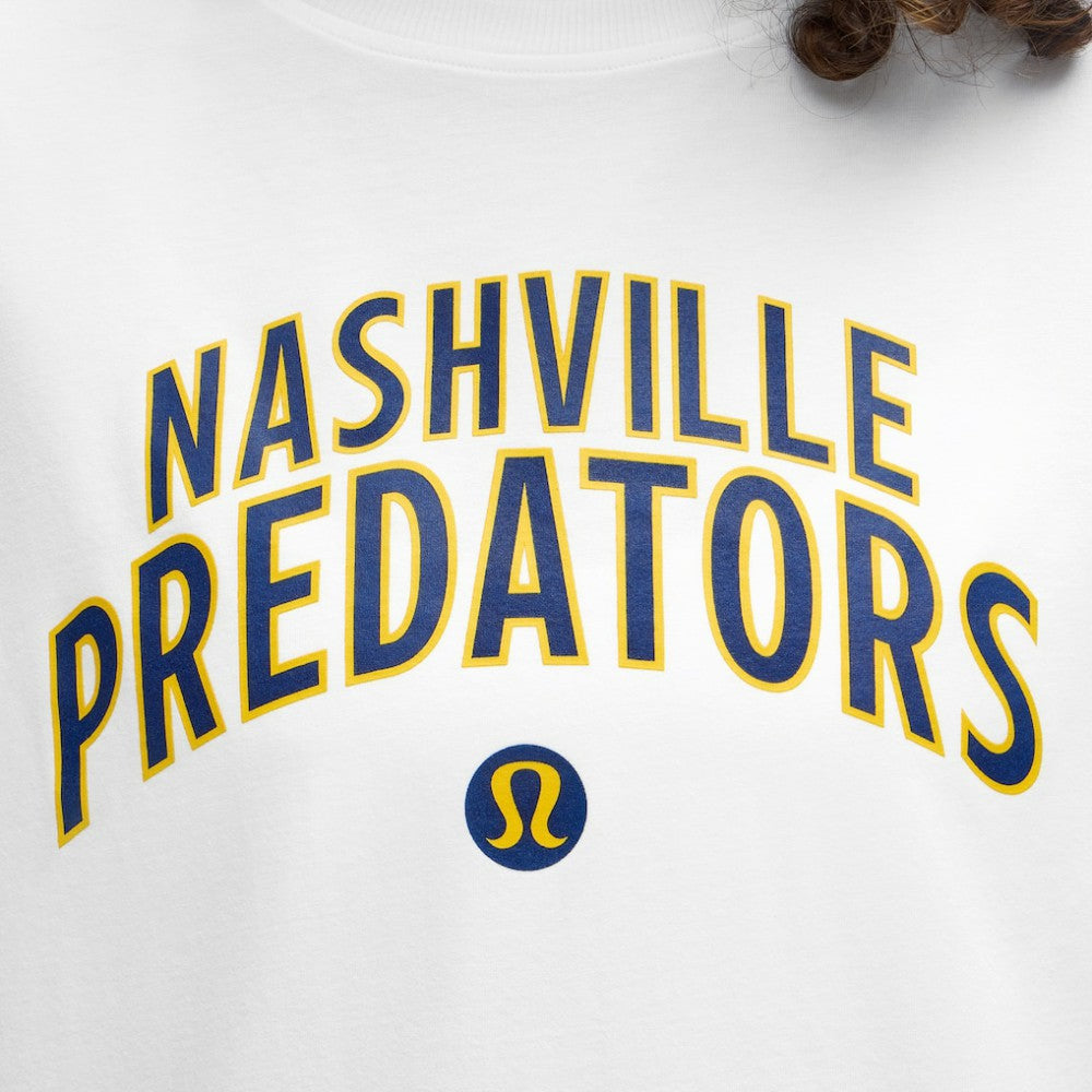 Nashville Predators lululemon Women's All Yours Organic Cotton T-Shirt - White - NHL